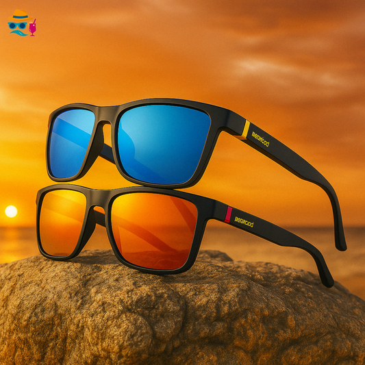 Lunettes de Soleil Carrées Polarisées – Anti-Éblouissement & Esprit Vacances
